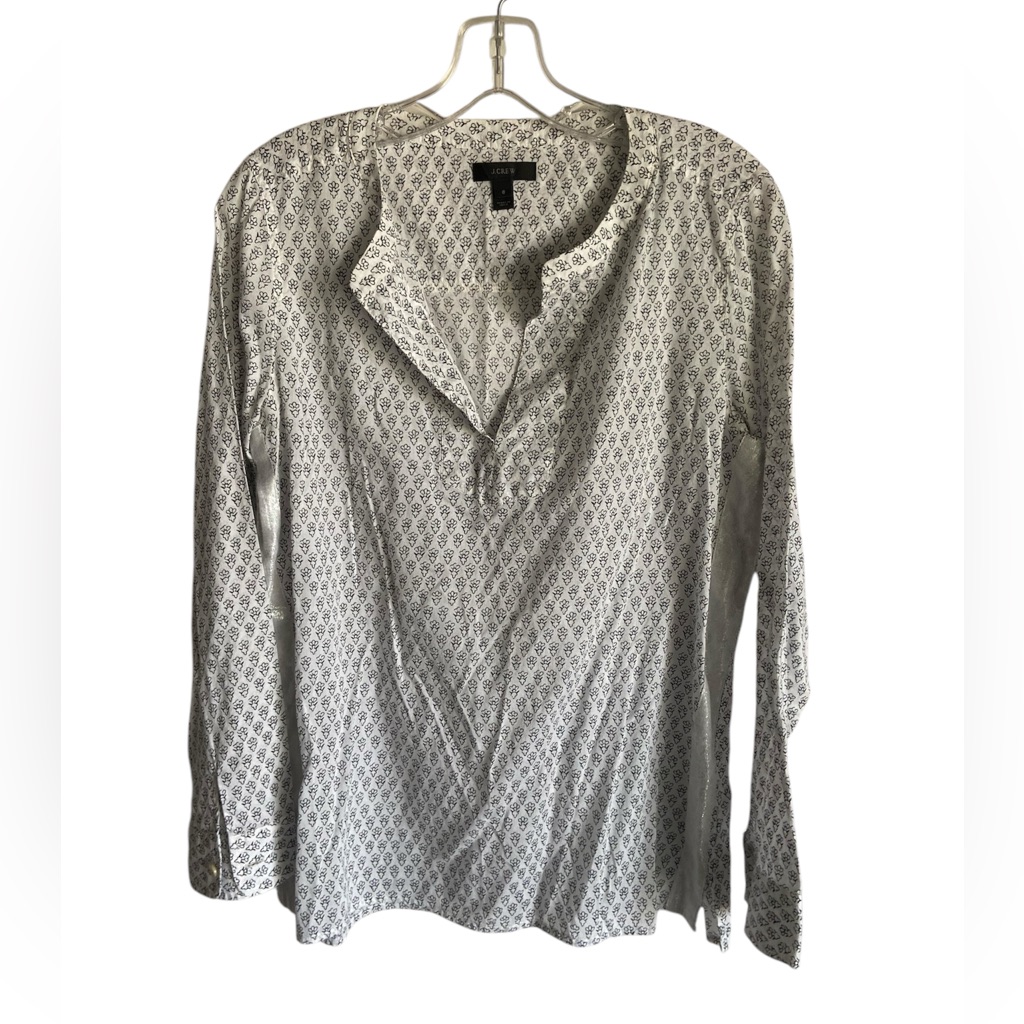 J.Crew Tunic Top 100% Cotton. Made In India. Size 8.